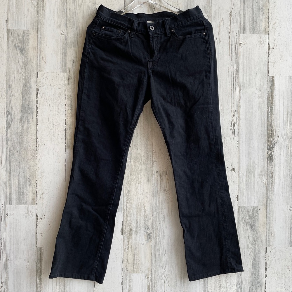 Lucky Brand Classic Rider Size 4 Black zip up 5-pocket 4X27 boot cut EUC